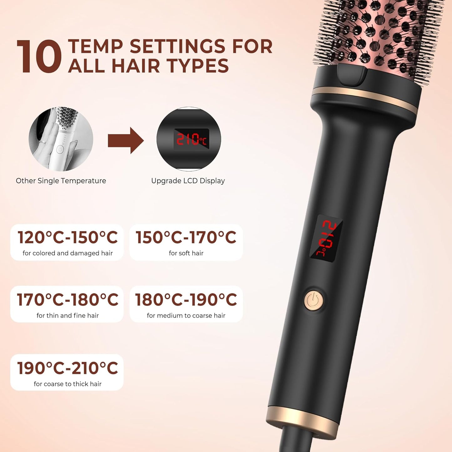 3-in-1 Professional Thermal Hair Brush – Straighten, Curl & Volumize Effortlessly
