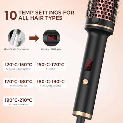 3-in-1 Professional Thermal Hair Brush – Straighten, Curl & Volumize Effortlessly