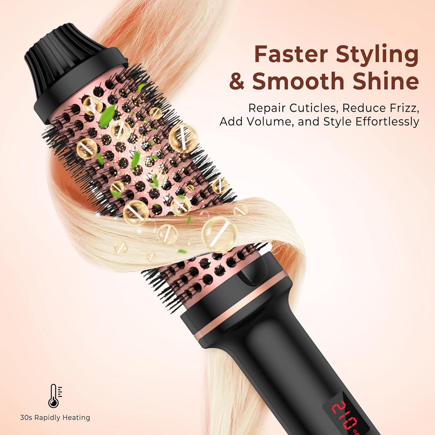 3-in-1 Professional Thermal Hair Brush – Straighten, Curl & Volumize Effortlessly
